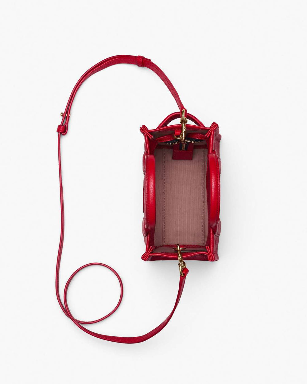 Marc Jacobs The Leather Crossbody Tote Bag True Red BAGS