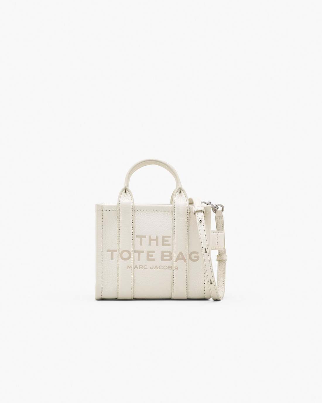 Marc Jacobs The Leather Crossbody Tote Bag Cotton/Silver BAGS
