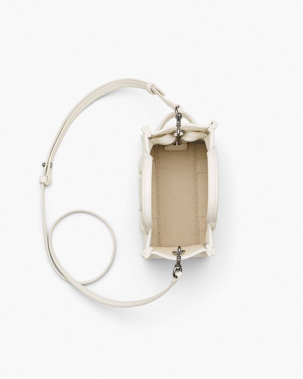 Marc Jacobs The Leather Crossbody Tote Bag Cotton/Silver BAGS
