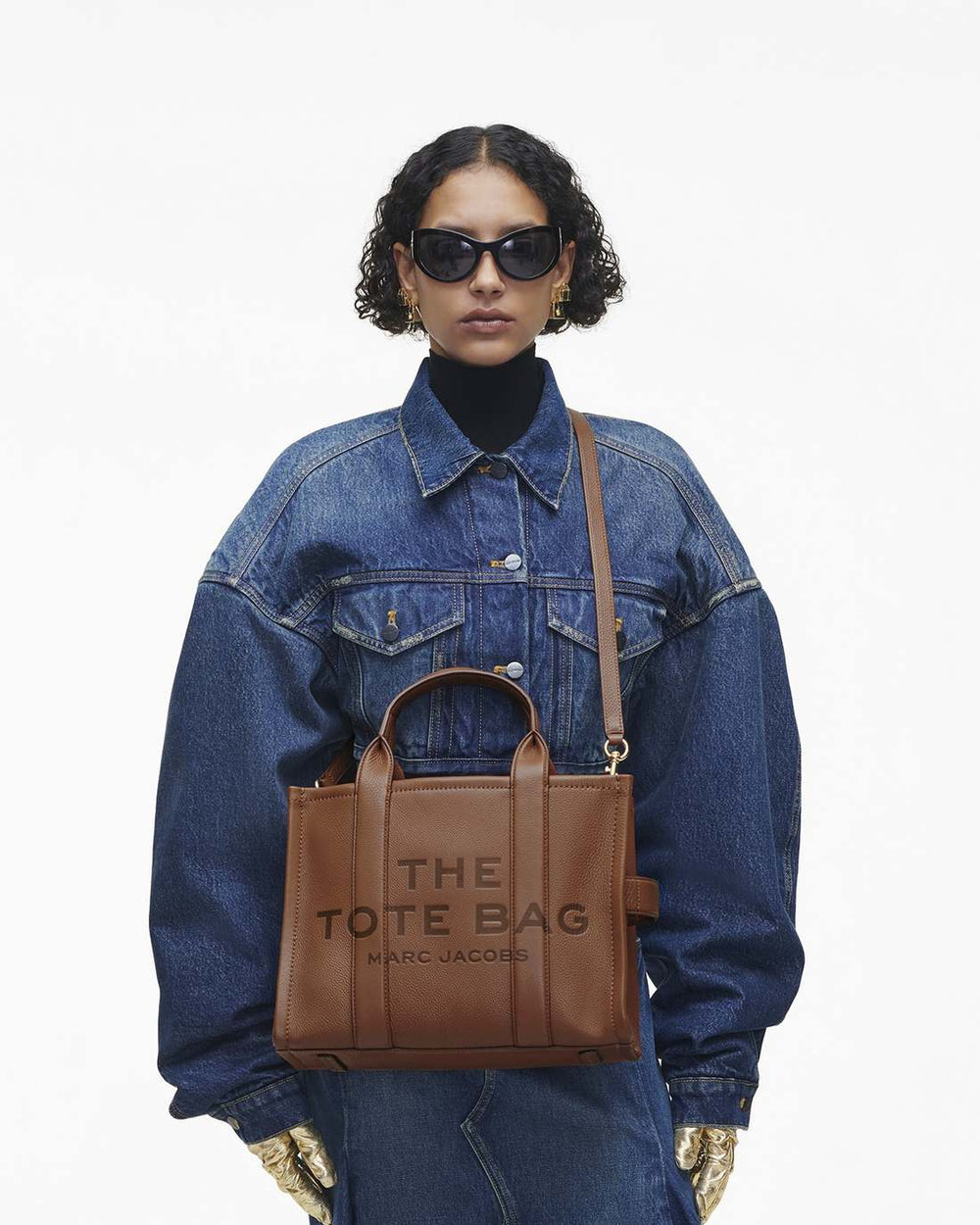 Marc Jacobs The Leather Medium Tote Bag Argan Oil BAGS