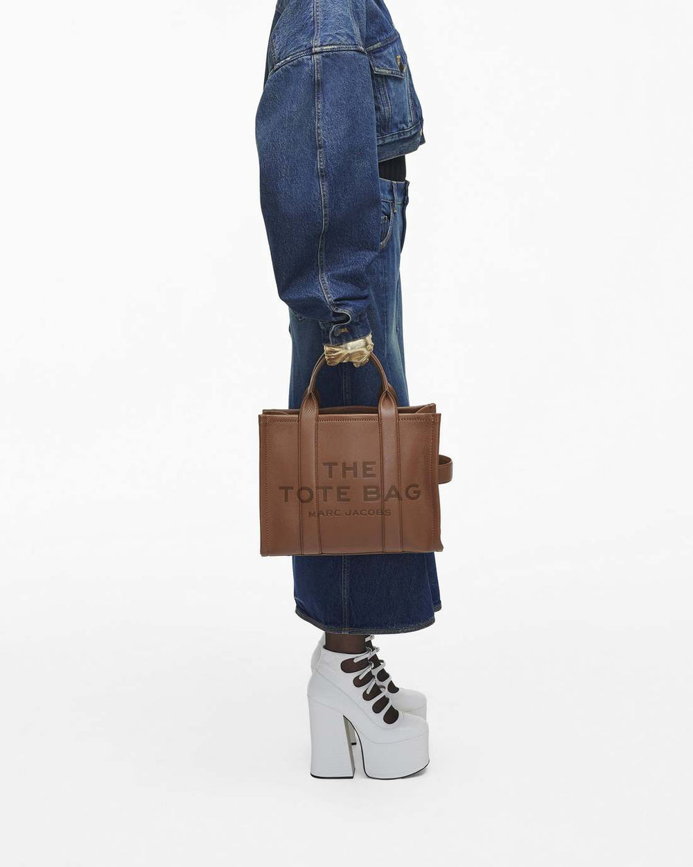 Marc Jacobs The Leather Medium Tote Bag Argan Oil BAGS
