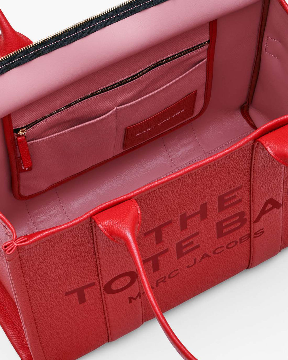 Marc Jacobs The Leather Large Tote Bag True Red BAGS