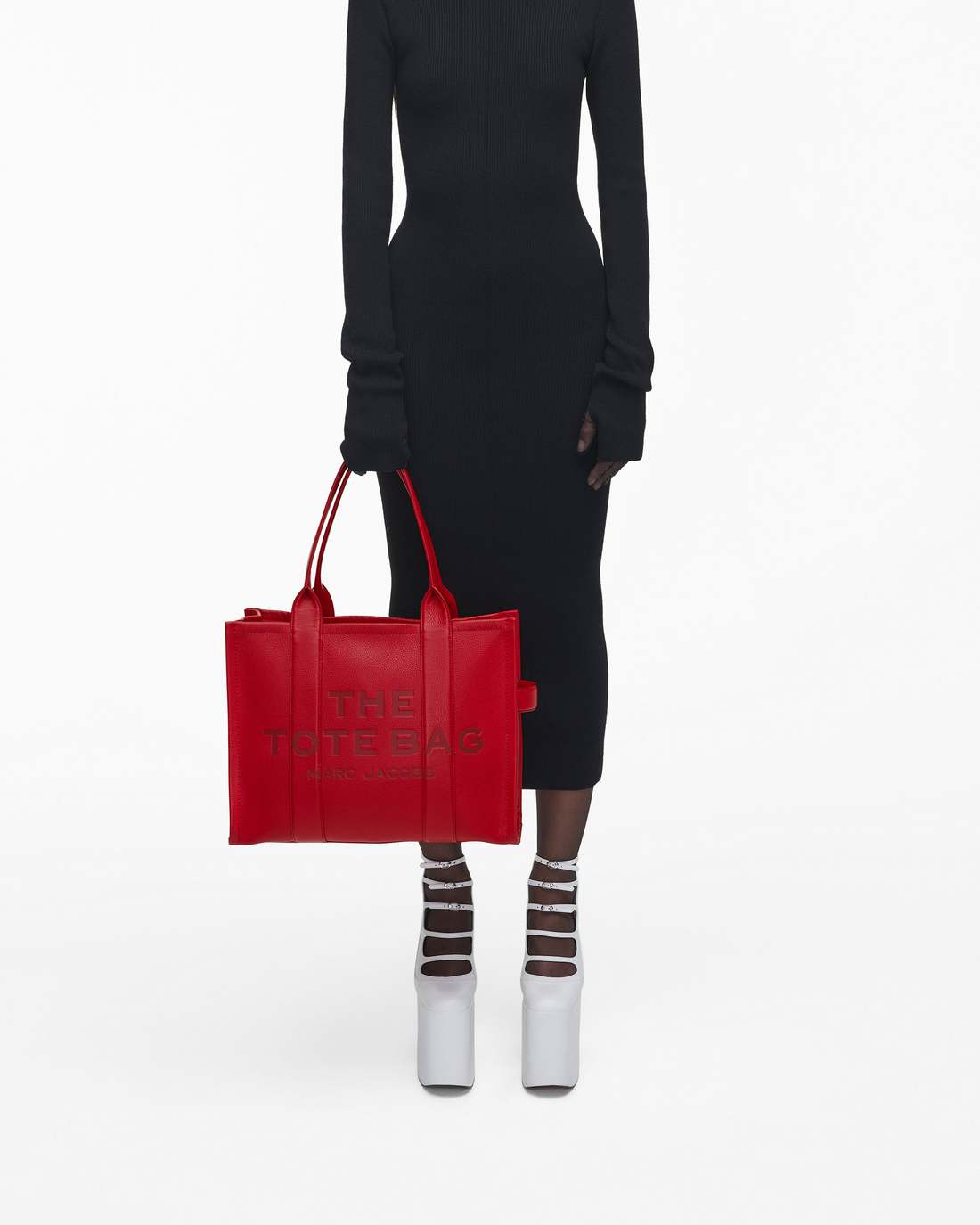 Marc Jacobs The Leather Large Tote Bag True Red BAGS