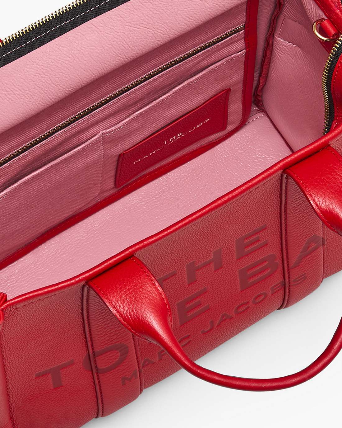 Marc Jacobs The Leather Medium Tote Bag True Red BAGS