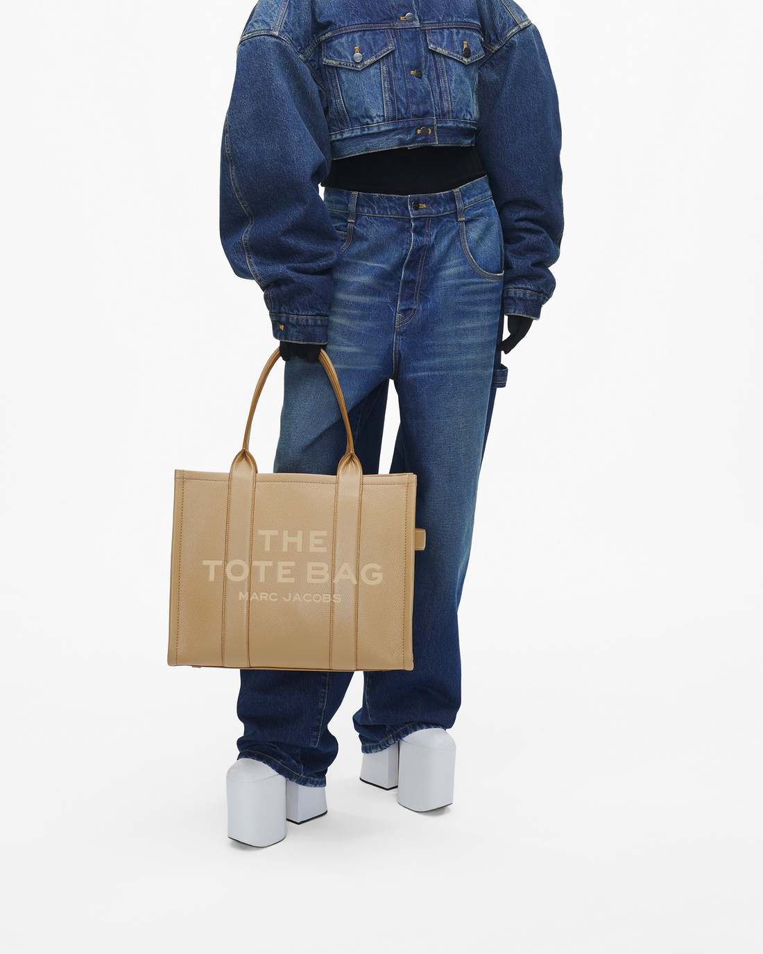 Marc Jacobs The Leather Large Tote Bag Camel BAGS