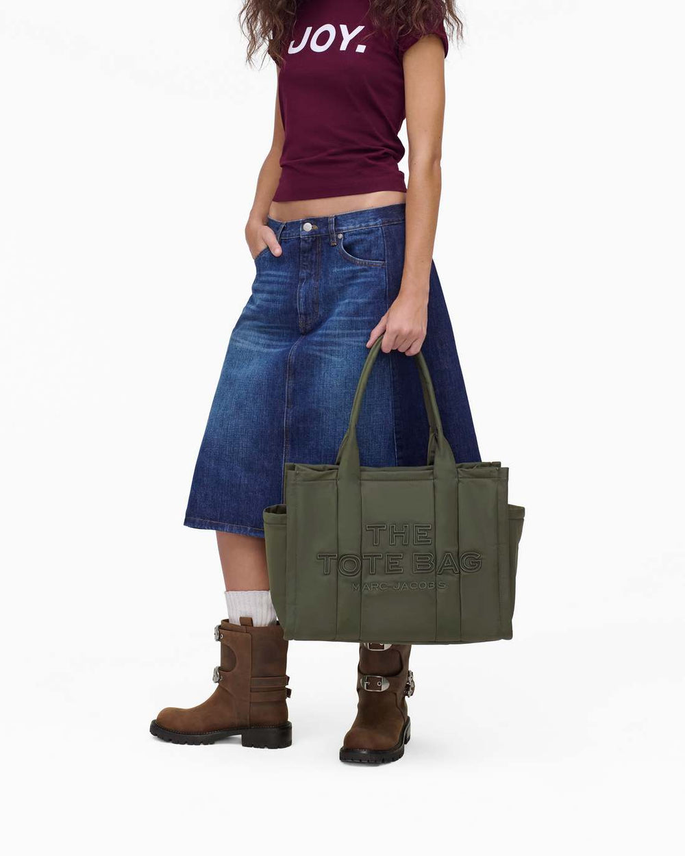 Marc Jacobs The Puffy Nylon Large Tote Bag Army Green BAGS|NEW ARRIVALS