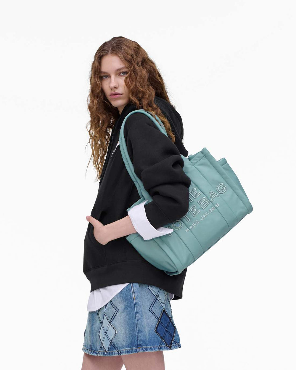 Marc Jacobs The Puffy Nylon Medium Tote Bag Sky Blue BAGS|NEW ARRIVALS