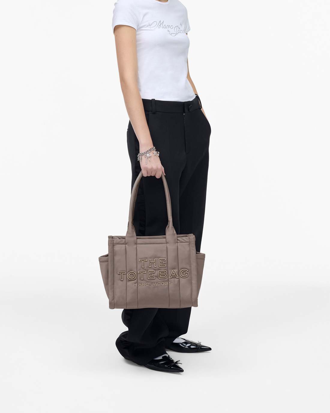 Marc Jacobs The Puffy Nylon Medium Tote Bag Cement BAGS