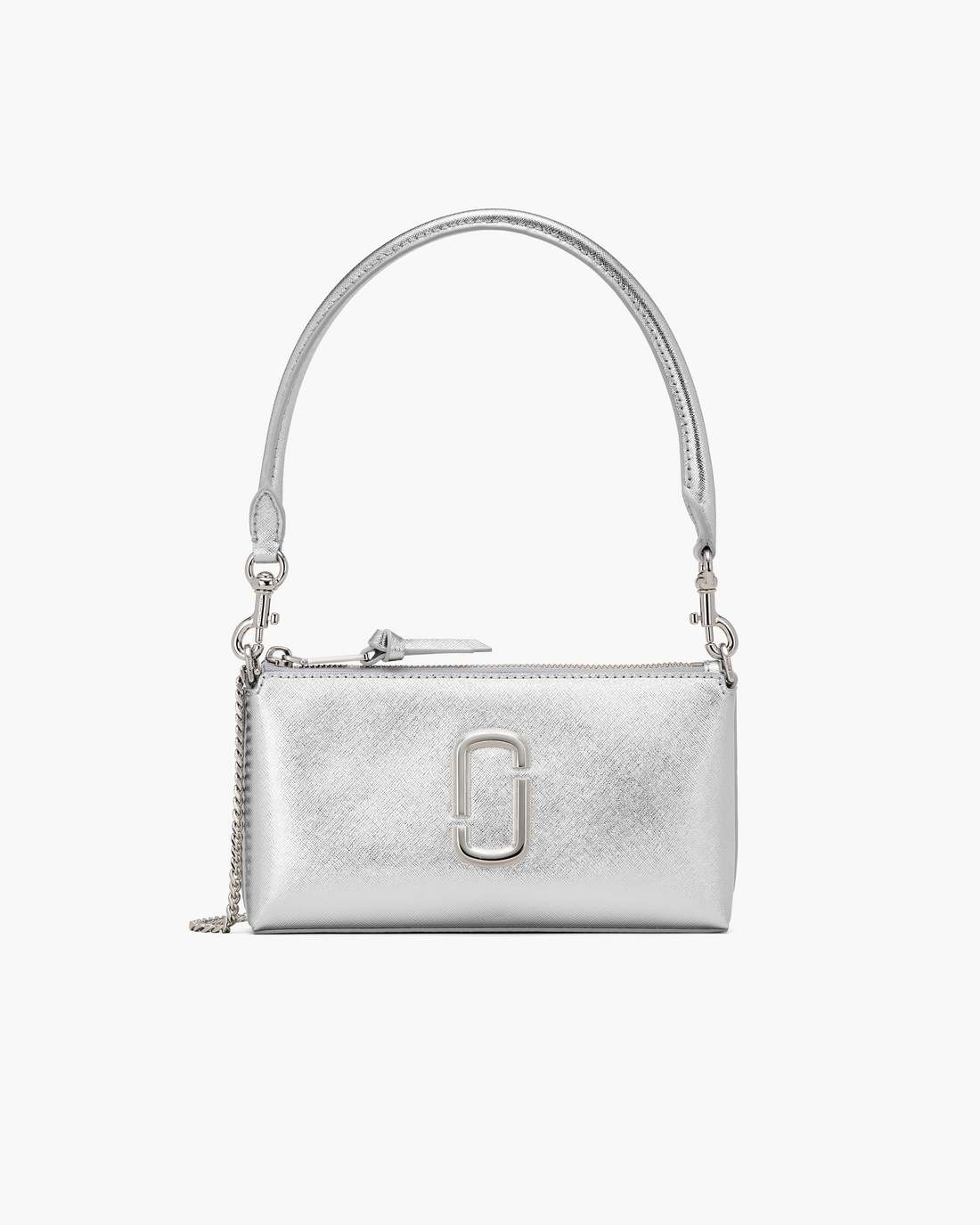 Marc Jacobs The Metallic Snapshot Convertible Shoulder Bag Silver BAGS|WALLETS|NEW ARRIVALS