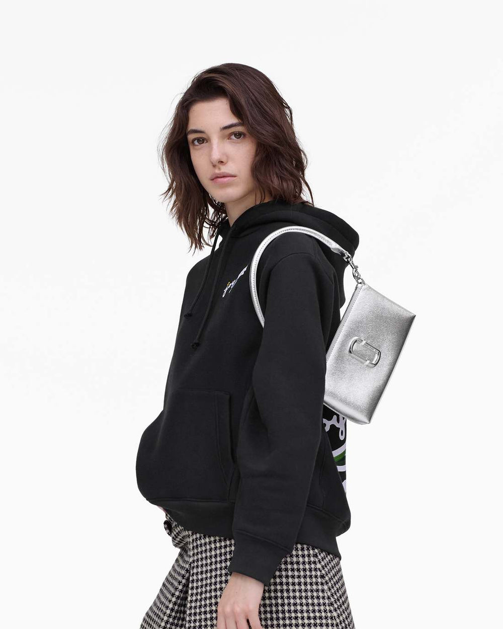 Marc Jacobs The Metallic Snapshot Convertible Shoulder Bag Silver BAGS|WALLETS|NEW ARRIVALS