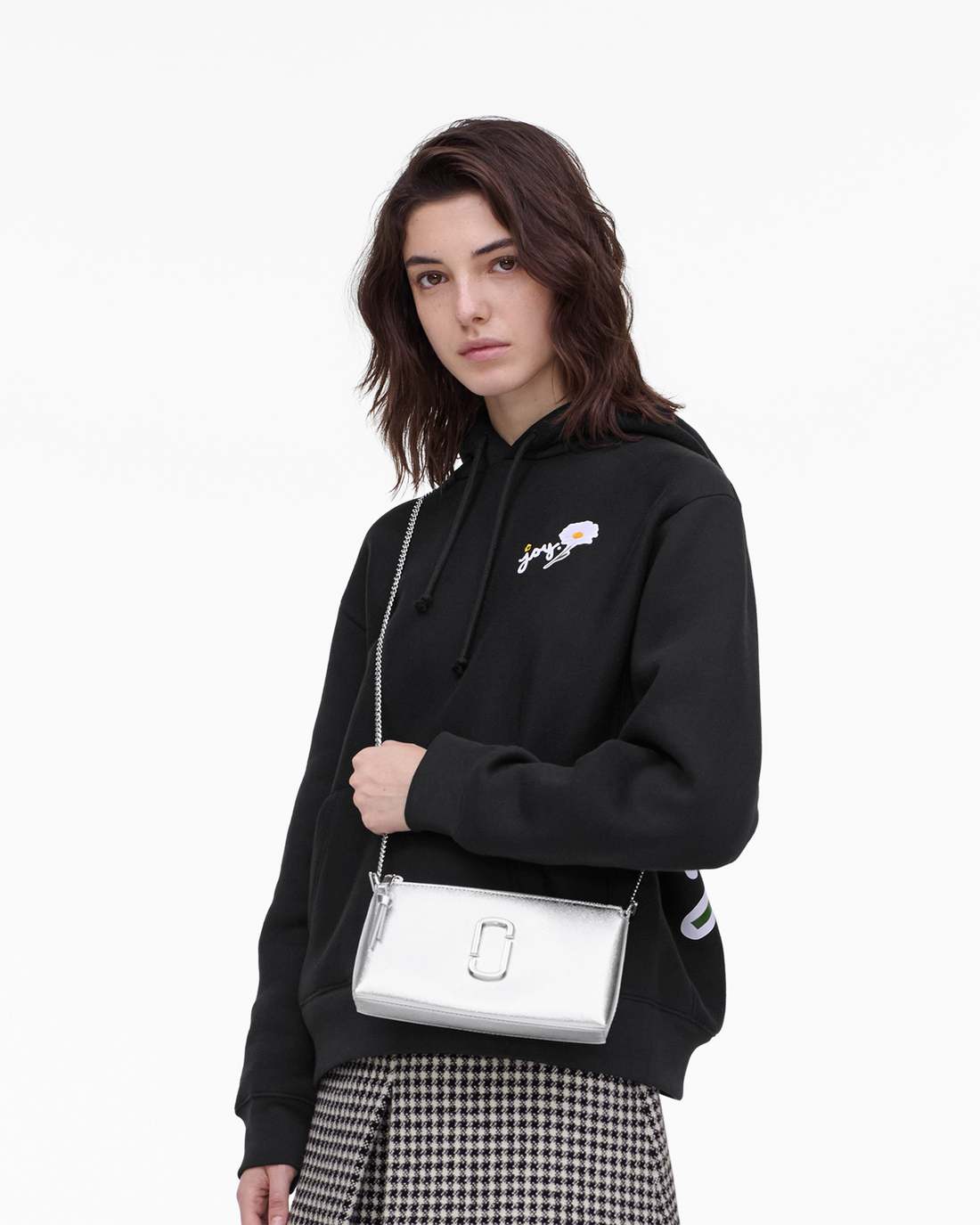 Marc Jacobs The Metallic Snapshot Convertible Shoulder Bag Silver BAGS|WALLETS|NEW ARRIVALS