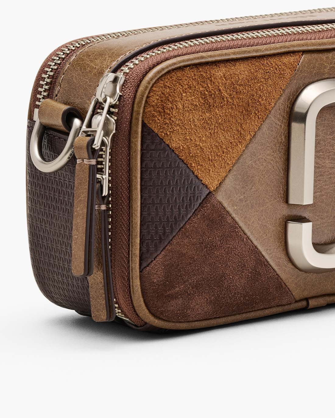 Marc Jacobs The Suede Patchwork Snapshot Brown Multi BAGS|NEW ARRIVALS