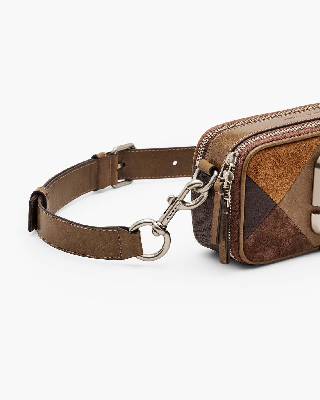 Marc Jacobs The Suede Patchwork Snapshot Brown Multi BAGS|NEW ARRIVALS