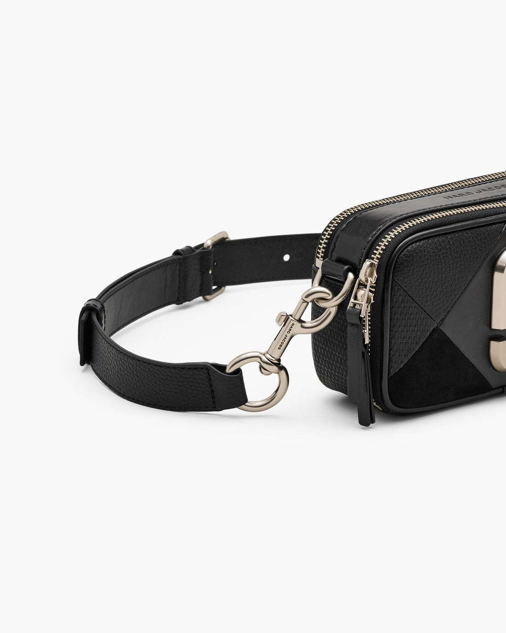 Marc Jacobs The Suede Patchwork Snapshot Black Multi BAGS|NEW ARRIVALS