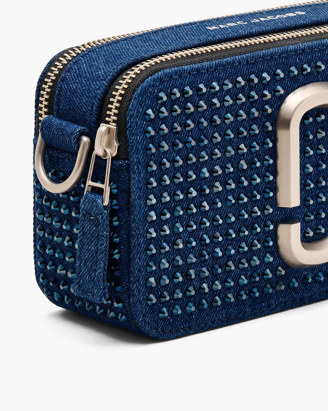 Marc Jacobs The Crystal Denim Snapshot Dark Wash Crystal BAGS