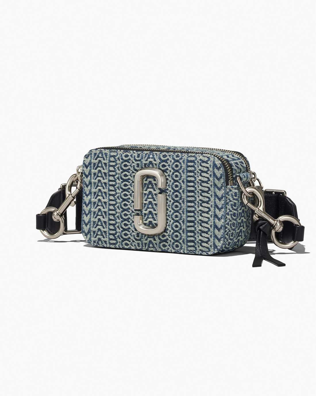 Marc Jacobs The Washed Monogram Denim Snapshot Sun Faded Denim BAGS