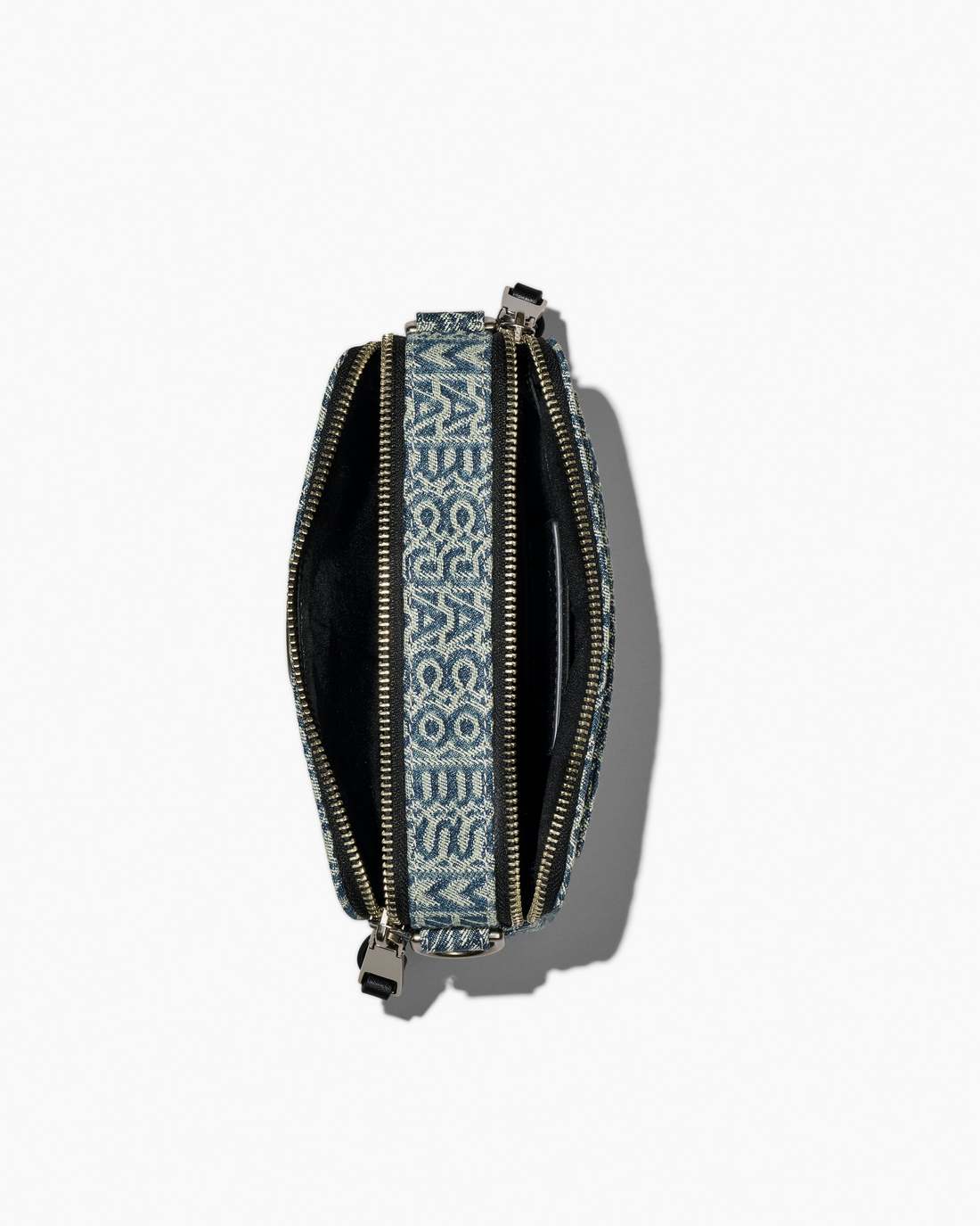 Marc Jacobs The Washed Monogram Denim Snapshot Sun Faded Denim BAGS