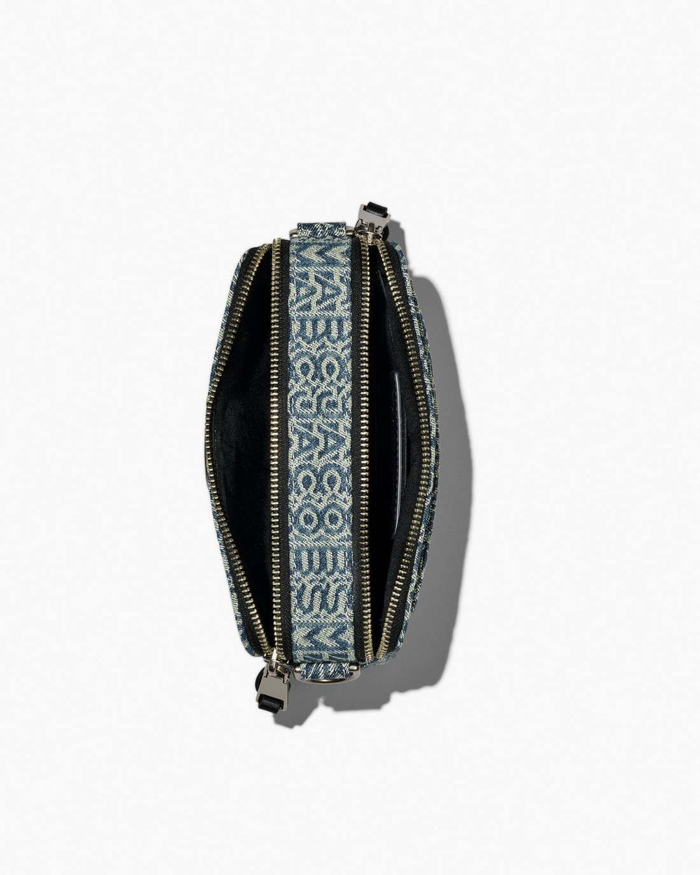 Marc Jacobs The Washed Monogram Denim Snapshot Sun Faded Denim BAGS