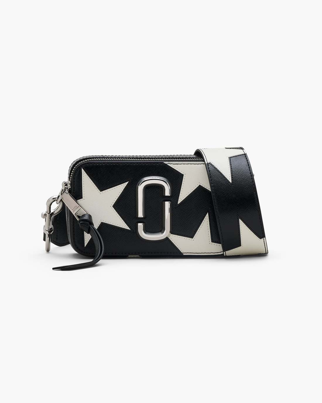 Marc Jacobs The Star Patchwork Leather Snapshot Black/White BAGS