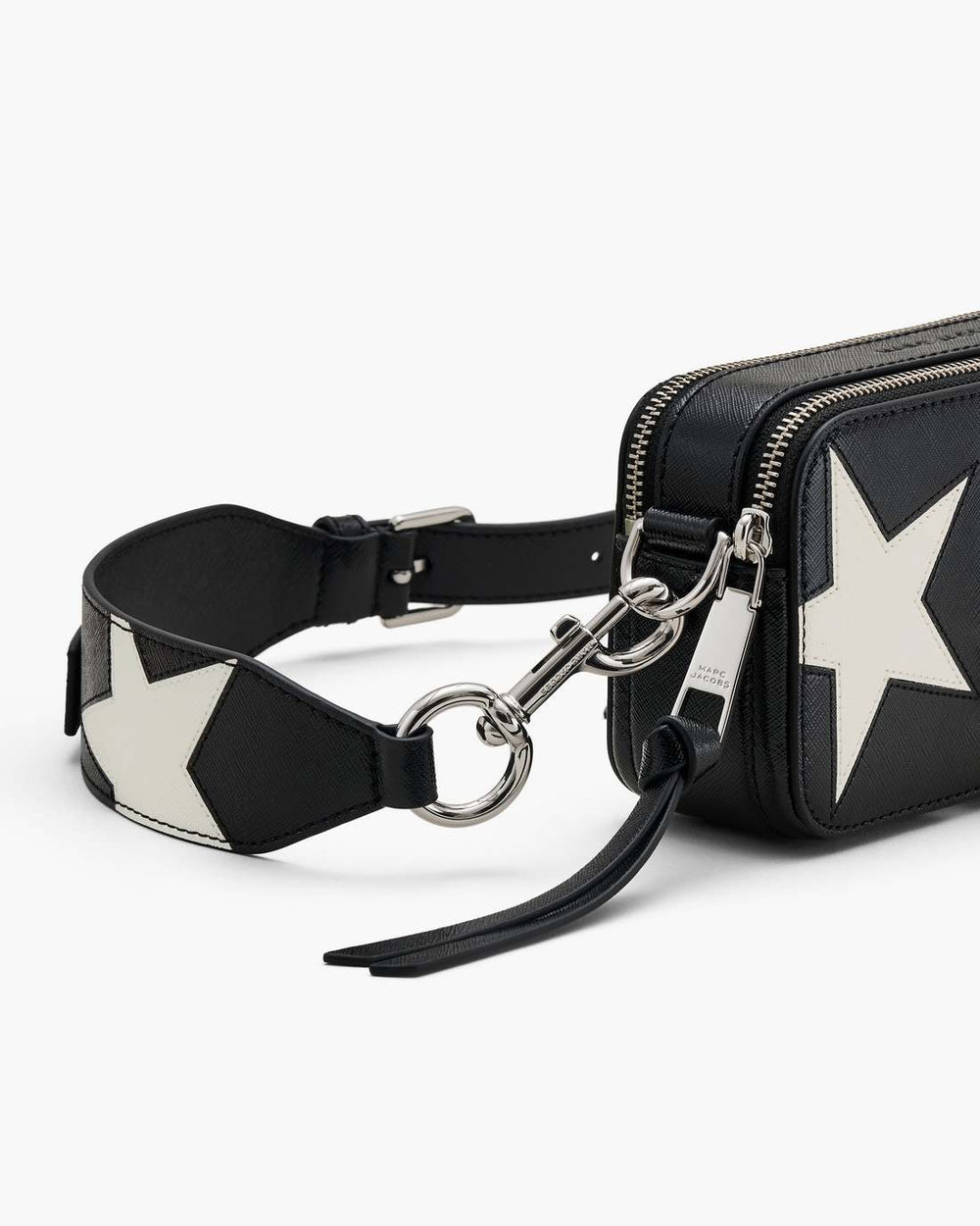 Marc Jacobs The Star Patchwork Leather Snapshot Black/White BAGS
