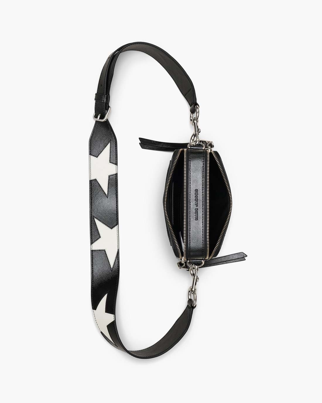 Marc Jacobs The Star Patchwork Leather Snapshot Black/White BAGS