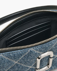 Marc Jacobs The Quilted Denim Snapshot Convertible Shoulder Bag Light Wash Indigo BAGS|WALLETS