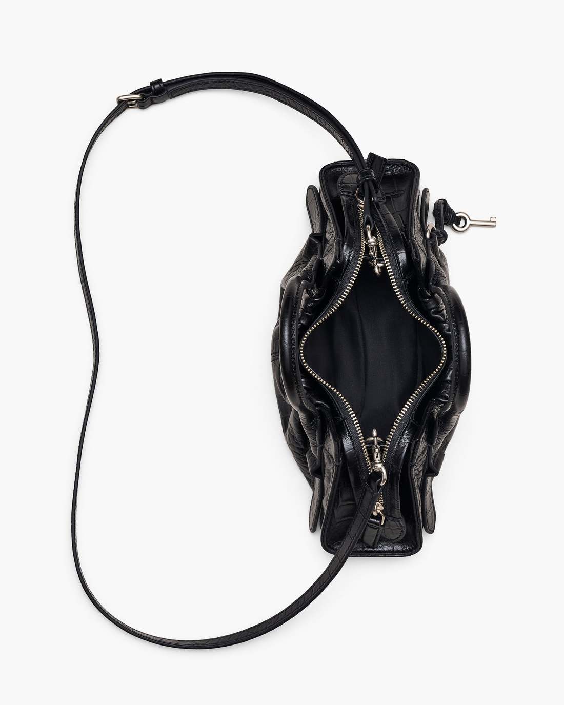 Marc Jacobs The Croc Cristina Small Satchel Black BAGS|NEW ARRIVALS