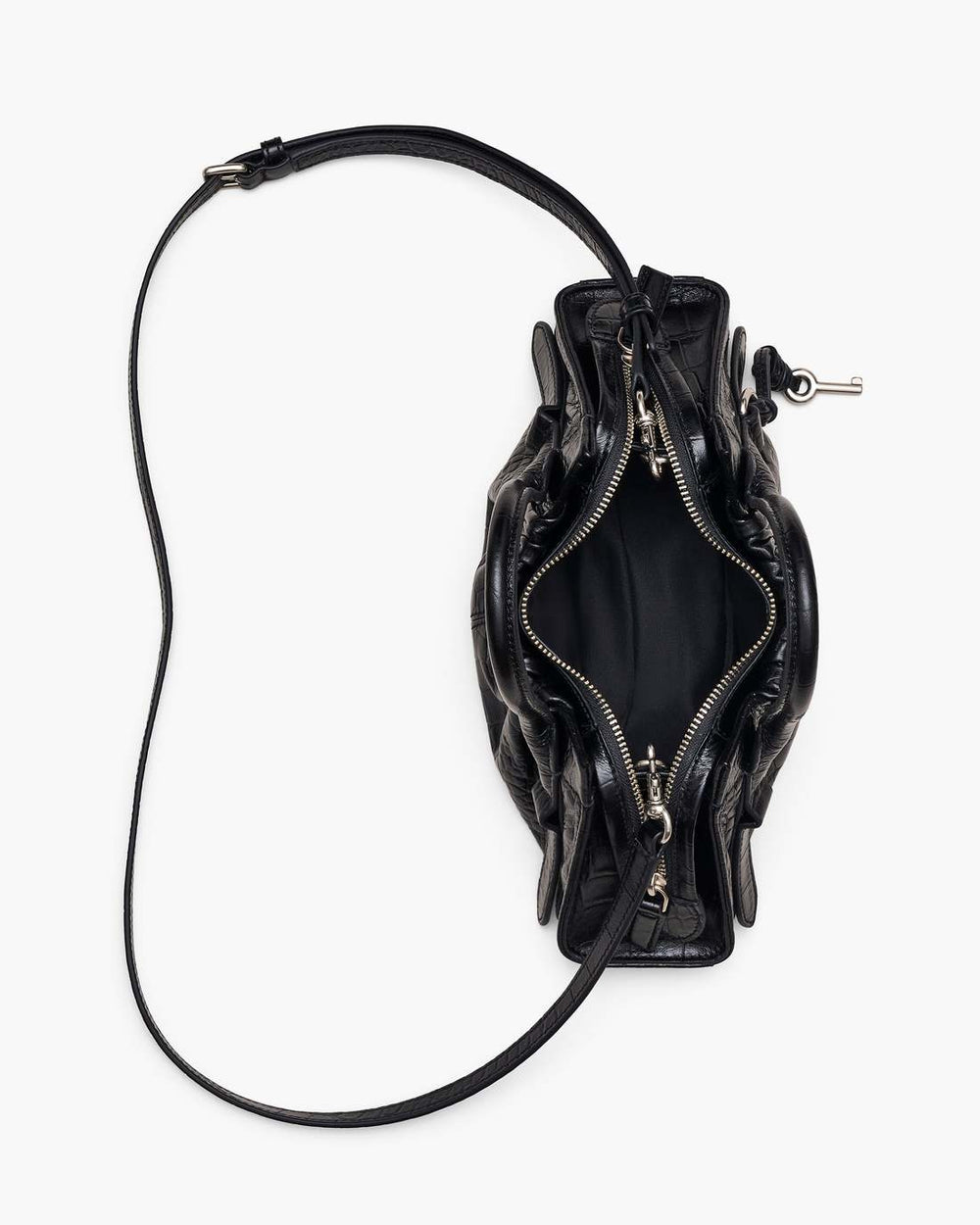 Marc Jacobs The Croc Cristina Small Satchel Black BAGS|NEW ARRIVALS