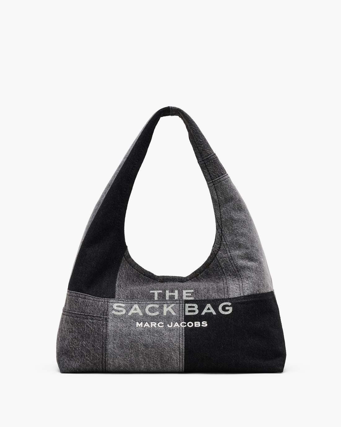 Marc Jacobs The Patchwork Denim Sack Bag Black Denim BAGS