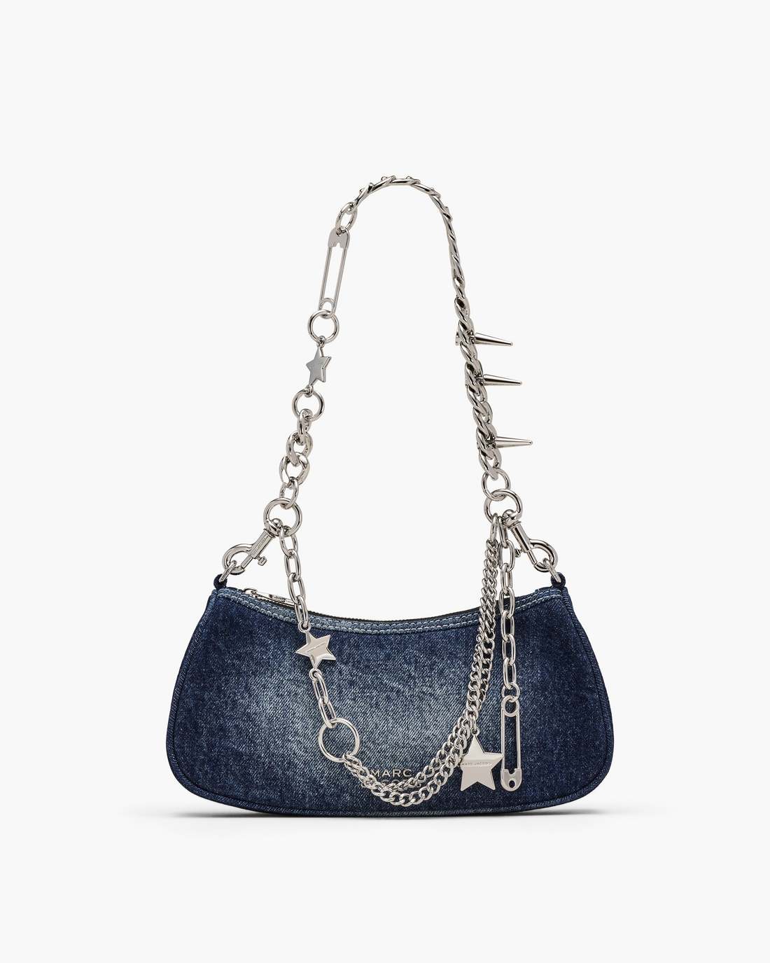 Marc Jacobs The Faded Denim Charm Shoulder Bag Faded Vintage Indigo BAGS|NEW ARRIVALS
