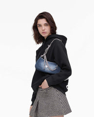 Marc Jacobs The Faded Denim Charm Shoulder Bag Faded Vintage Indigo BAGS|NEW ARRIVALS