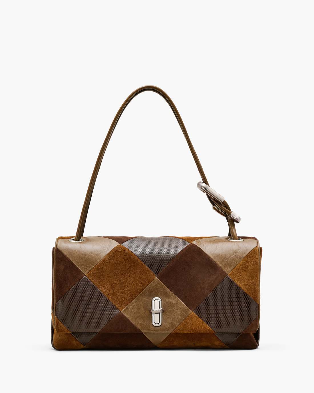 Marc Jacobs The Suede Patchwork Large Dual Bag Brown Multi BAGS