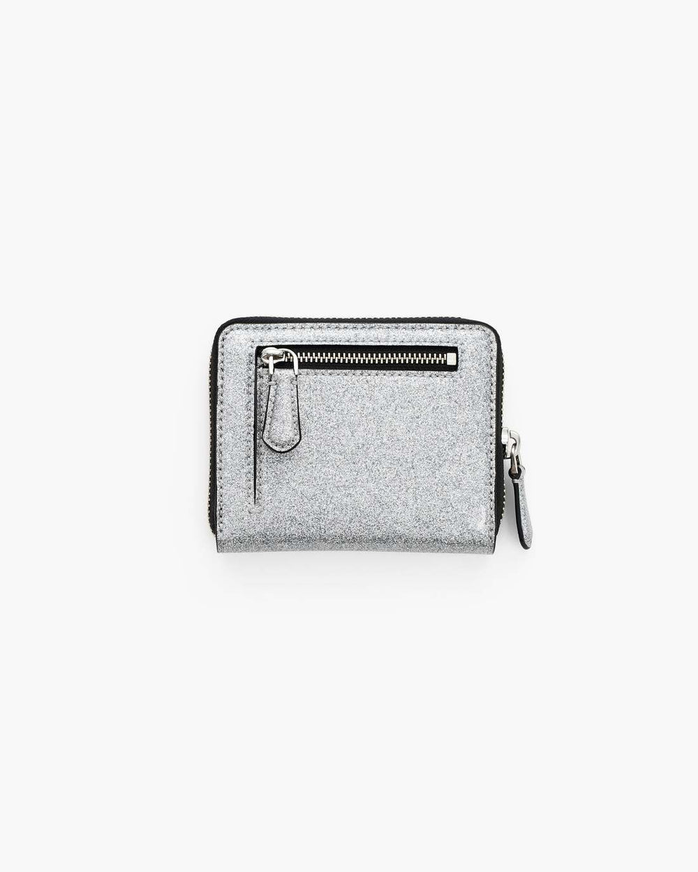 Marc Jacobs The Coated Glitter Everyday Slim Compact Wallet Silver WALLETS|NEW ARRIVALS