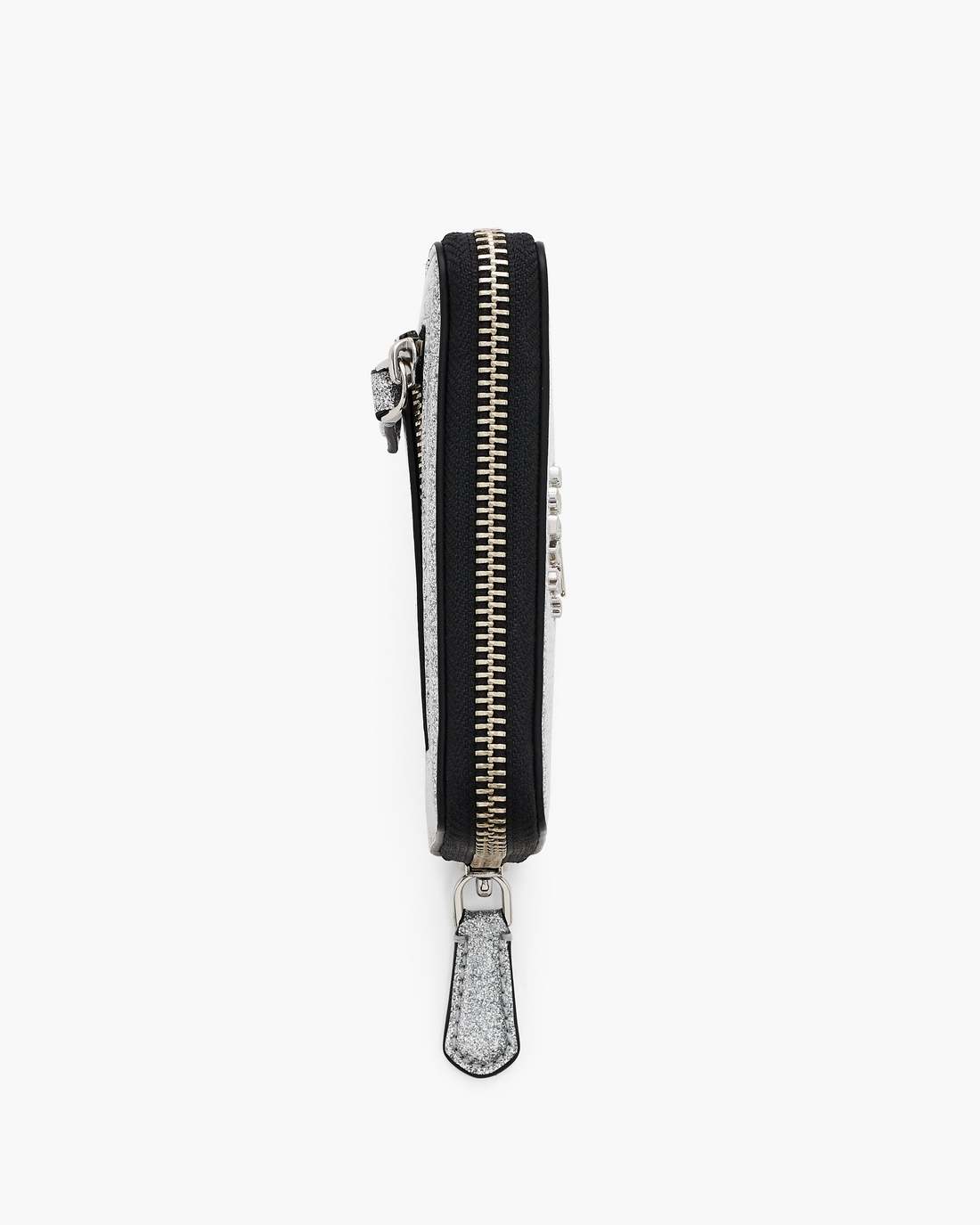 Marc Jacobs The Coated Glitter Everyday Slim Compact Wallet Silver WALLETS|NEW ARRIVALS