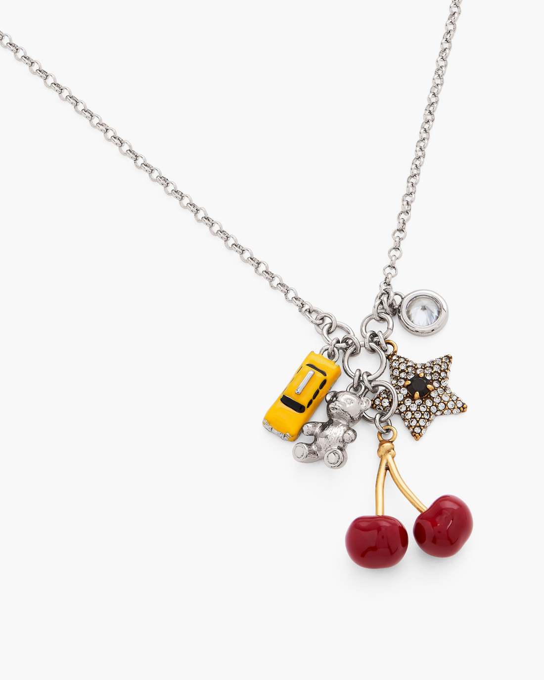 Marc Jacobs The Trinket Cluster Necklace Silver/Multi JEWELRY|NEW ARRIVALS