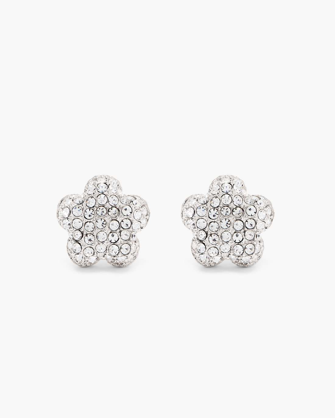 Marc Jacobs The Daisy Pave Stud Earrings Silver/Crystal JEWELRY|NEW ARRIVALS