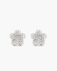 Marc Jacobs The Daisy Pave Stud Earrings Silver/Crystal JEWELRY|NEW ARRIVALS