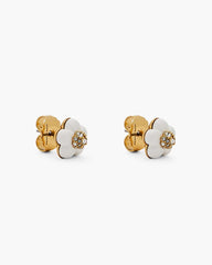 Marc Jacobs The Daisy Stud Earrings Gold/White JEWELRY