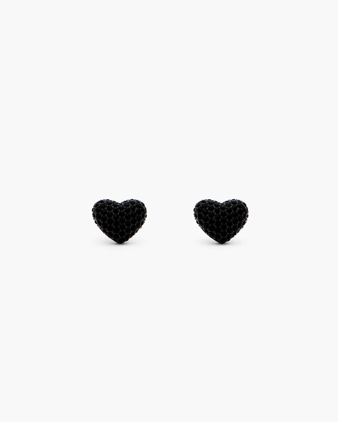 Marc Jacobs The Heart Balloon Pave Earrings Black/Black Crystal JEWELRY