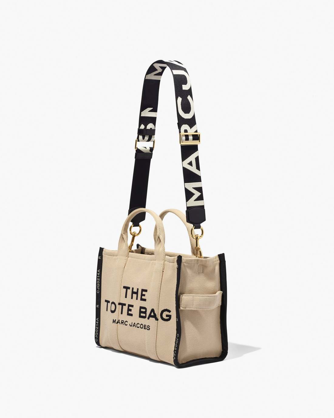Marc Jacobs The Logo Webbing Strap Black/White ACCESSORIES