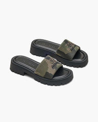 Marc Jacobs The Camo Jacquard Lug Sole Slide Camo Multi SHOES