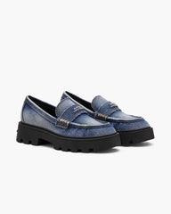 Marc Jacobs The Faded Denim Frankie Loafer Faded Vintage Indigo SHOES|NEW ARRIVALS
