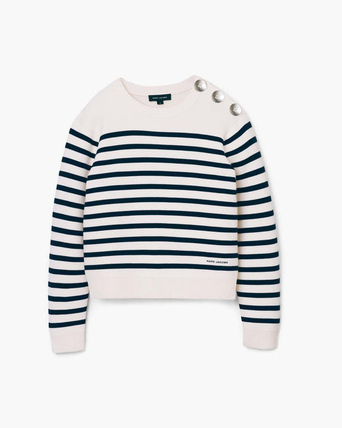 Marc Jacobs Breton Stripe Crewneck White/Navy READY TO WEAR