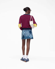 Marc Jacobs Argyle Patchwork Mini Skirt Bright Indigo READY TO WEAR