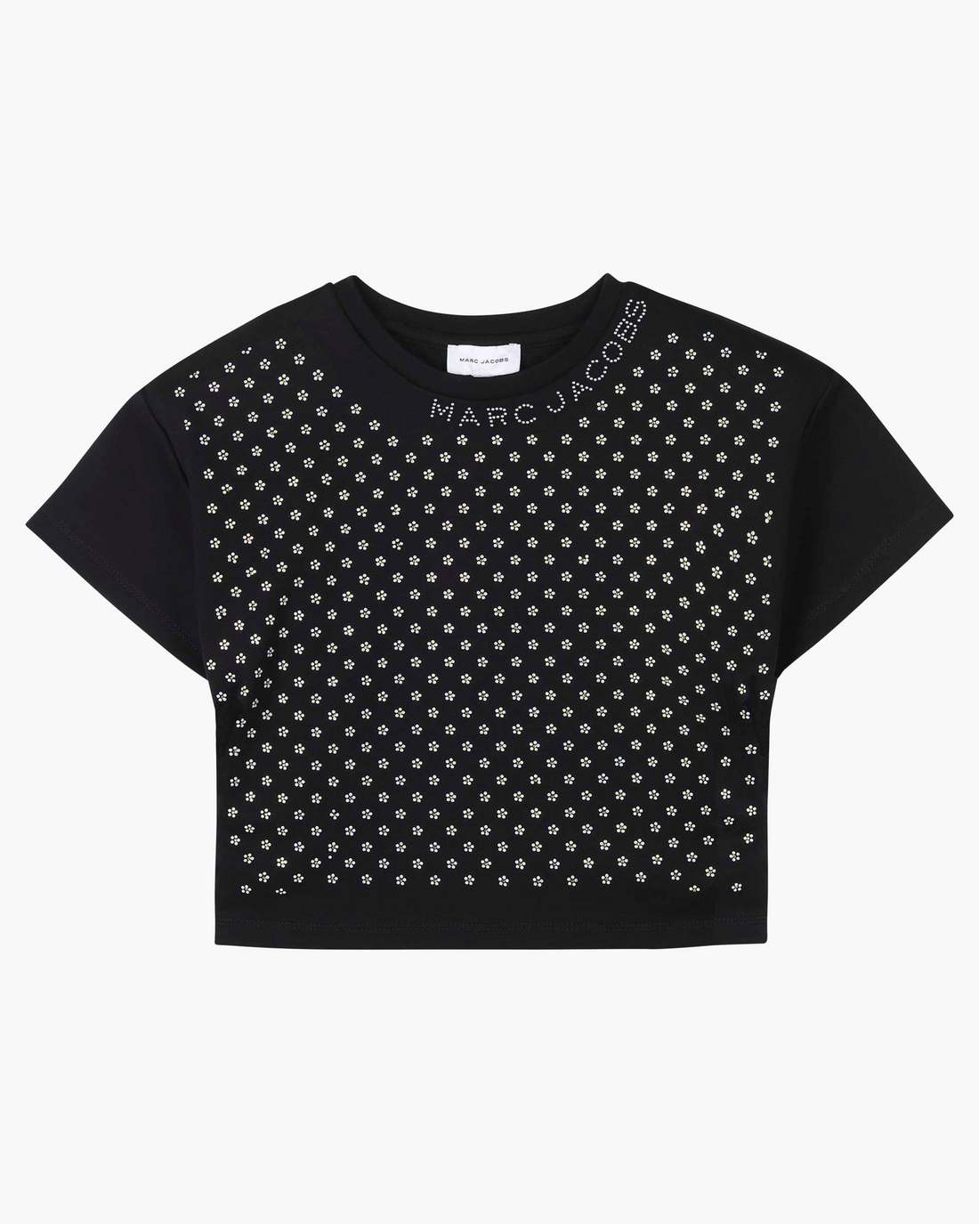 Marc Jacobs The Crystal Daisy Cropped Shirt Black READY TO WEAR