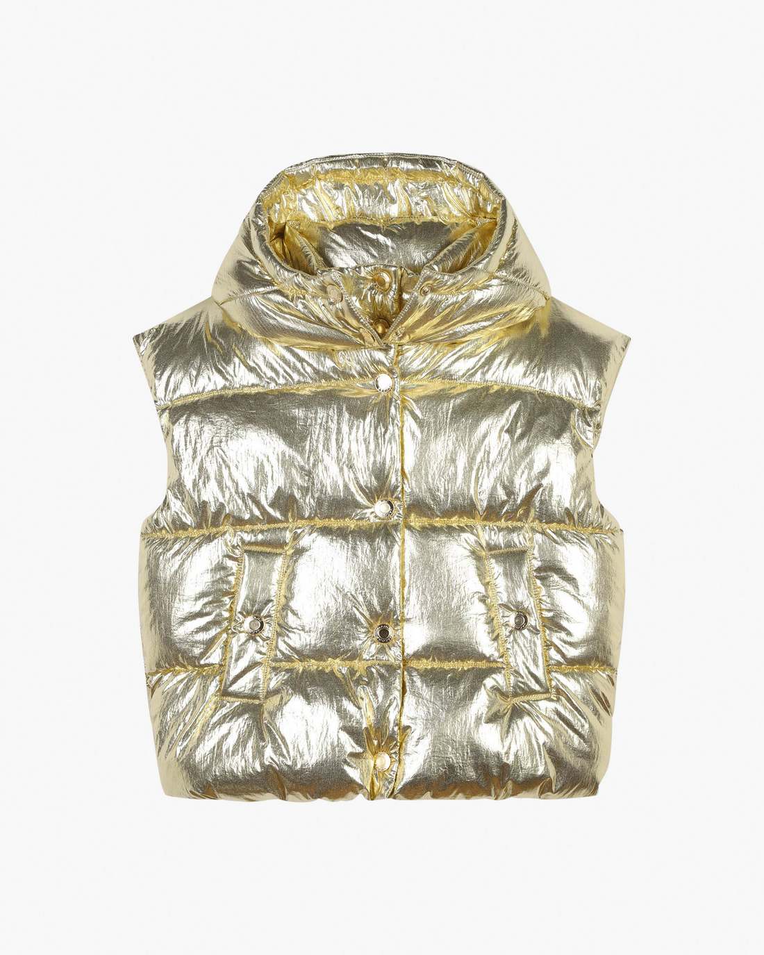 Marc Jacobs The Metallic Puffer Vest Gold READY TO WEAR