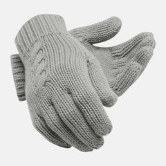Athletic Grey Lux Knit Gloves / New Balance Women