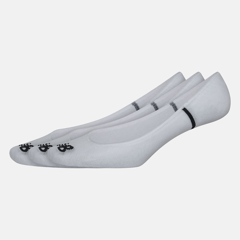 White Ultra No Show Liner Socks 3 Pack / New Balance Women|Men