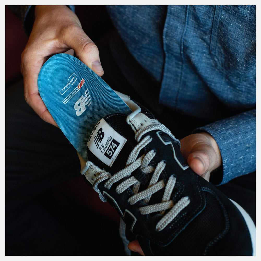 Light Grey/Black and Light Blue Casual Slim-Fit Arch Support Insole / New Balance Women|Men