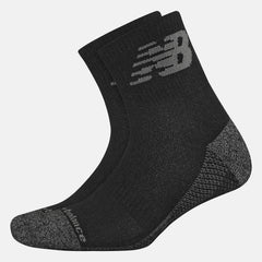 Black Cooling Cushion Performance Quarter Socks 2 Pair / New Balance Women|Men